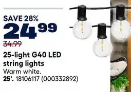 RONA Landon & Co. by RONA 25' 25-light G40 LED string lights offer