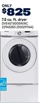 RONA SAMSUNG 7.5 cu. ft. dryer offer