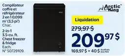 Walmart Arctic King 2-in-1 3.5-cu. ft. Chest freezer & fridge offer