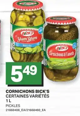 L'Intermarché CORNICHONS | PICKLES offer