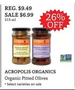 The Big Carrot ACROPOLIS ORGANICS Organic Pitted Olives offer