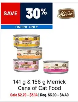 Ren’s Pets Depot Merrick Cans of Cat Food offer