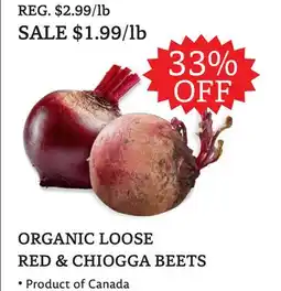 The Big Carrot ORGANIC LOOSE RED & CHIOGGA BEETS offer