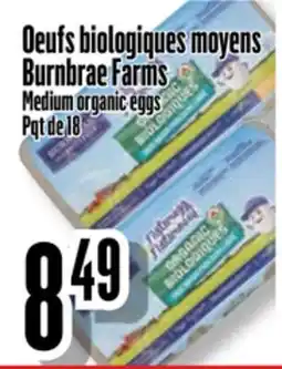 Bonanza Oeufs biologiques moyens Burnbrae Farms offer