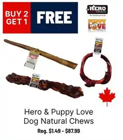 Ren’s Pets Depot Hero & Puppy Love Dog Natural Chews offer