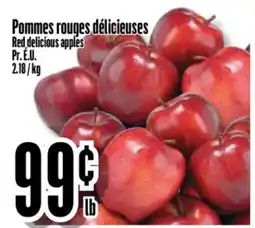 Bonanza Red delicious apples offer