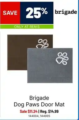 Ren’s Pets Depot Brigade Dog Paws Door Mat offer