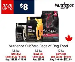 Ren’s Pets Depot Nutrience SubZero Bags of Dog Food offer