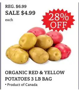 The Big Carrot ORGANIC RED & YELLOW POTATOES 3 LB BAG offer
