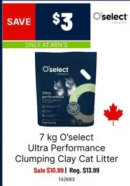 Ren’s Pets Depot O'select Ultra Performance Clumping Clay Cat Litter offer