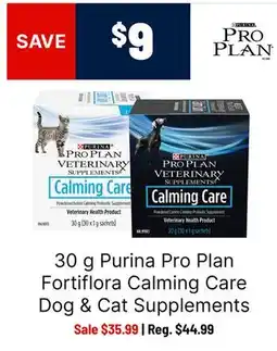 Ren’s Pets Depot 30 g Purina Pro Plan Fortiflora Calming Care Dog & Cat Supplements offer