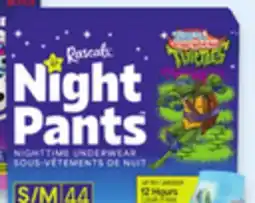 Walmart Rascals Night Pants nighttime underwear 44s offer