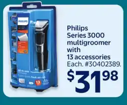 Walmart Philips Series 3000 multigroomer with 13 accessories offer