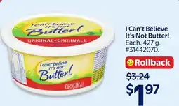 Walmart I Can't Believe It's Not Butter! offer