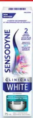 Walmart Sensodyne Clinical White enamel strengthening or stain protector toothpaste offer
