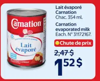 Walmart Carnation evaporated milk offer