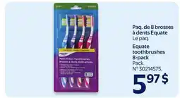 Walmart Equate toothbrushes 8-pack offer