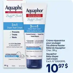 Walmart Aquaphor Baby diaper rash cream 99 g offer