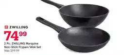 Kitchen Stuff Plus 2 Pc. ZWILLING Marquina Non-Stick Frypan Set/ Wok Set offer