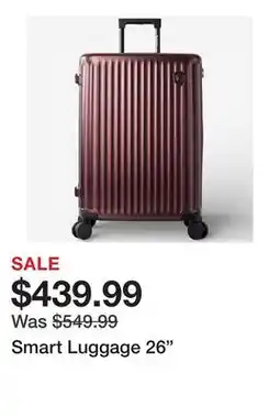 TSC Stores Smart Luggage 26 offer
