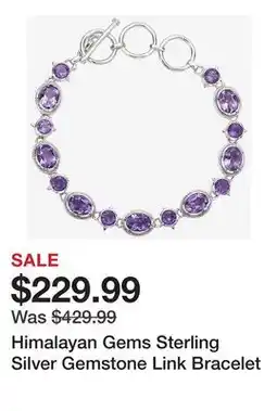 TSC Stores Himalayan Gems Sterling Silver Gemstone Link Bracelet offer