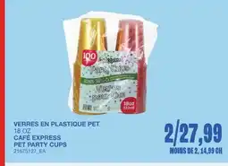 Wholesale Club VERRES EN PLASTIQUE PET, 18 OZ offer