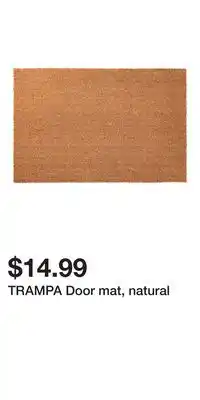 IKEA TRAMPA Door mat, natural offer