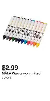 IKEA MÅLA Wax crayon, mixed colors offer