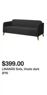 IKEA LINANÄS Sofa, Vissle dark gray offer