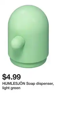 IKEA HUMLESJÖN Soap dispenser, light green offer