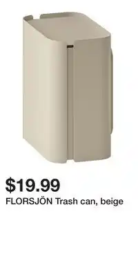 IKEA FLORSJÖN Trash can, beige offer