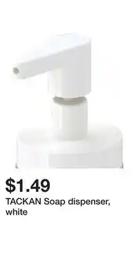 IKEA TACKAN Soap dispenser, white offer