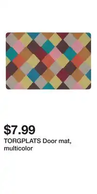 IKEA TORGPLATS Door mat, multicolor offer