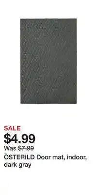 IKEA ÖSTERILD Door mat, indoor, dark gray offer