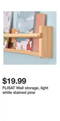 IKEA FLISAT Wall storage, light white stained pine offer