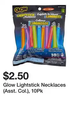 Dollarama Glow Lightstick Necklaces (Asst. Col.) offer