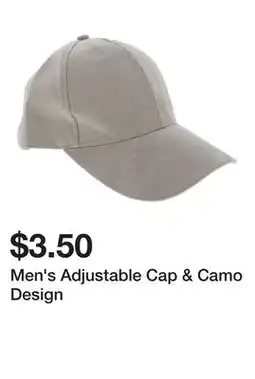 Dollarama Men's Adjustable Cap & Camo Design offer