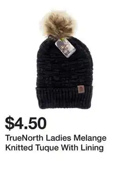 Dollarama TrueNorth Ladies Melange Knitted Tuque With Lining offer