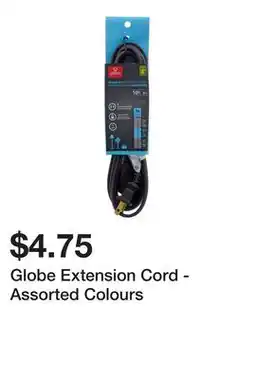 Dollarama Globe Extension Cord - Assorted Colours offer