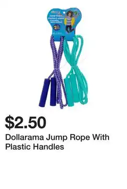 Dollarama Dollarama Jump Rope With Plastic Handles offer