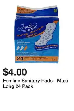 Dollarama Femline Sanitary Pads - Maxi Long offer