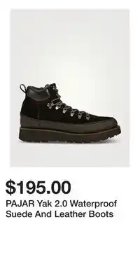 Holt Renfrew PAJAR Yak 2.0 Waterproof Suede And Leather Boots offer