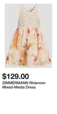 Holt Renfrew ZIMMERMANN Rhiannon Mixed-Media Dress offer