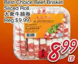 Foody Mart Best Choice Beef Brisket Sliced Roll offer