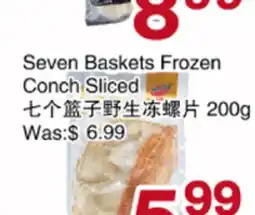 First Choice Supermarket Seven Baskets Frozen Conch Sliced offer