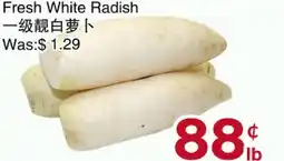First Choice Supermarket Fresh White Radish offer