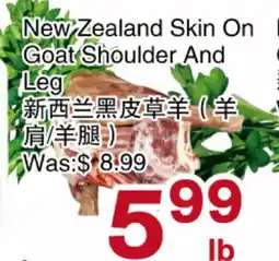 First Choice Supermarket New Zealand Skin On Goat Shoulder And Leg offer