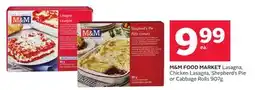 Rexall M & M FOOD MARKET Lasagna, Chicken Lasagna, Shepherd's Pie or Cabbage Rolls offer