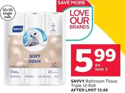 Rexall SAVVY Bathroom Tissue Triple offer