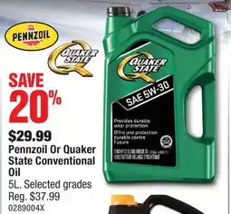 PartSource Pennzoil Or Quaker State Conventional Oil offer